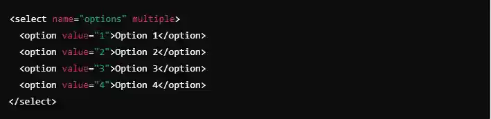 تگ select در html
