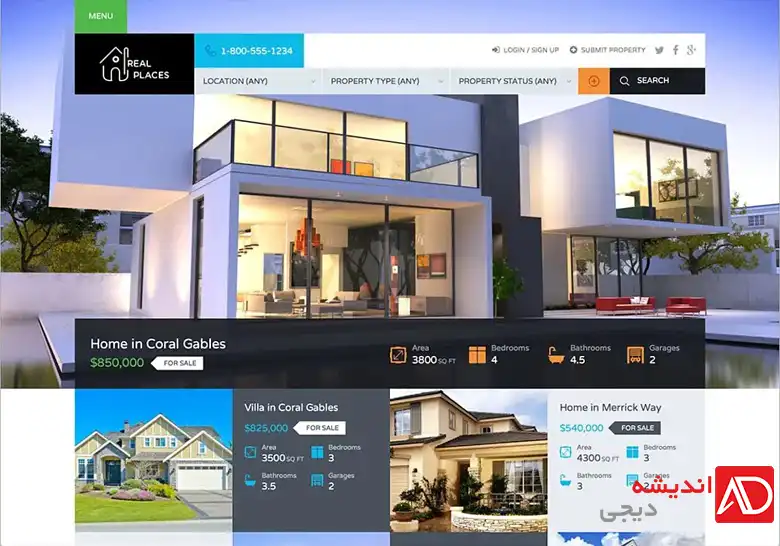 Real estate website design