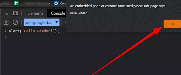 Alert in JavaScript