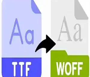 Convert TTF font to WOFF. copy