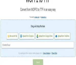 Convert TTF font to WOFF.1 copy