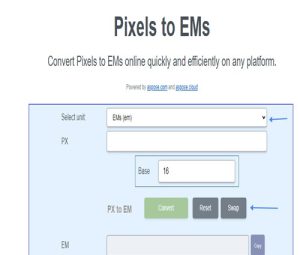 Convert rem to px.