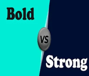 Difference between b and strong tags.
