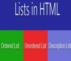 List in html..