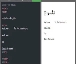 Pre tag in html