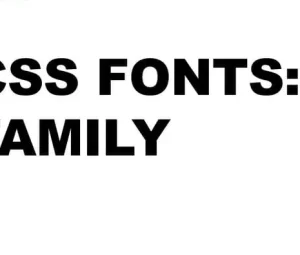 font family in css